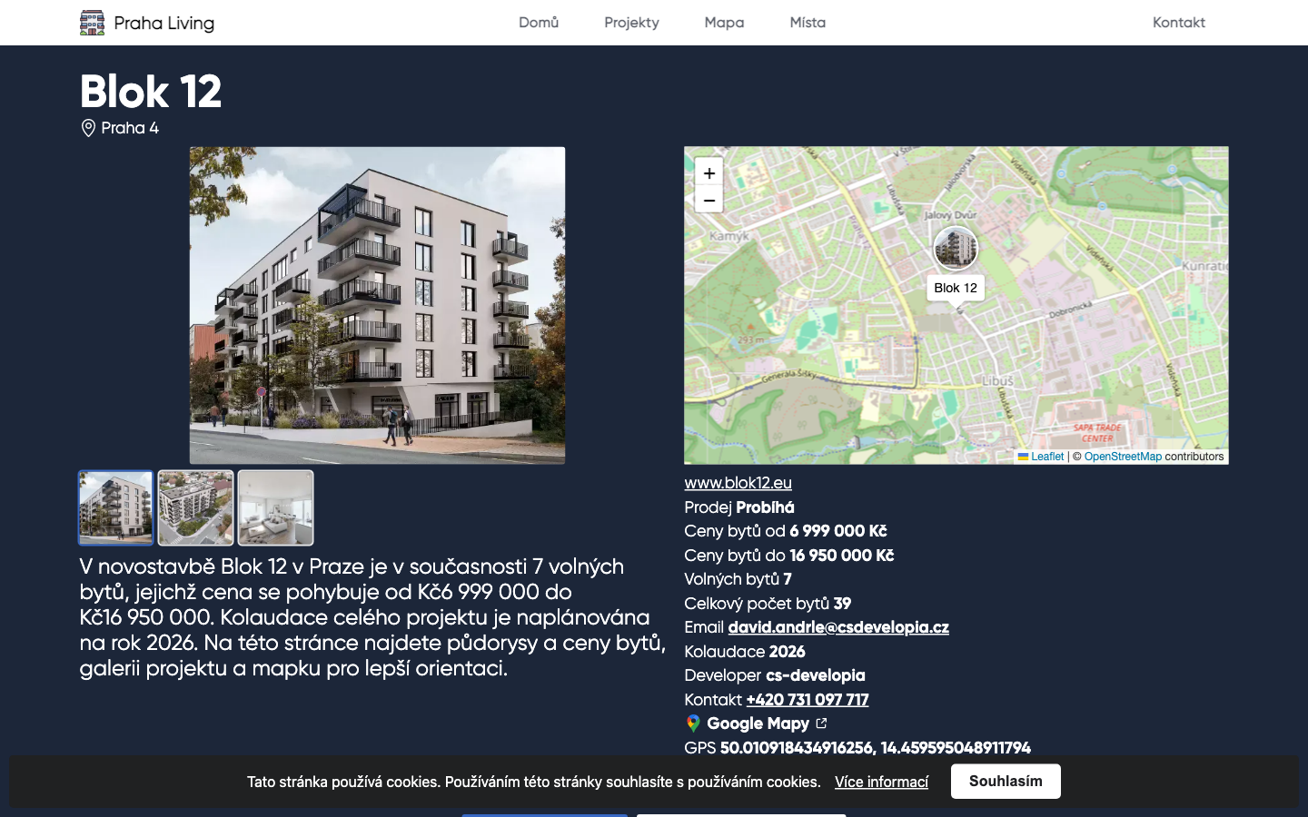Blok 12 novostavba developerský projekt v Praze | Byty v Praze